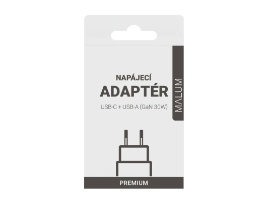 Napájecí adaptér GaN 30W (bílý)